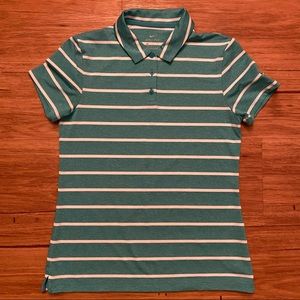 Nike Golf Dri-Fit Green/Blue and White Striped Women’s Polo Size Small